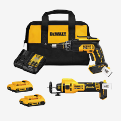 KIT COMBINADO DE DESTORNILLADOR Y HERRAMIENTA DE CORTE PARA PANELES DE YESO SIN ESCOBILLAS XR® DE 20 V MAX* (2,0 AH)