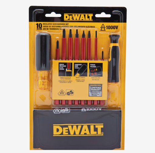 JUEGO DE DESTORNILLADORES CON MANGO DE VINILO AISLADO